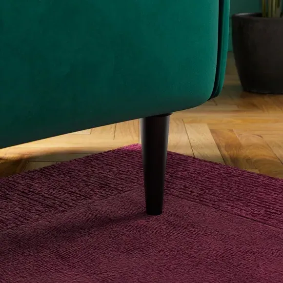 2-Seater Curved Sofa with Foam Cushions - Emerald