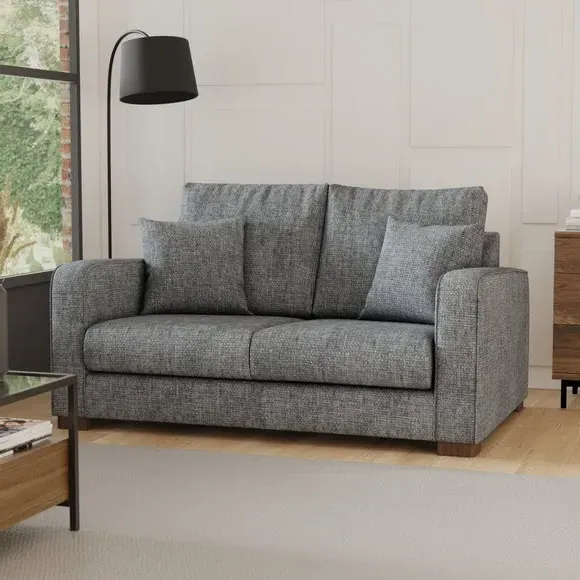 2-Seater Deep Sit Sofa - Charcoal, Chenille