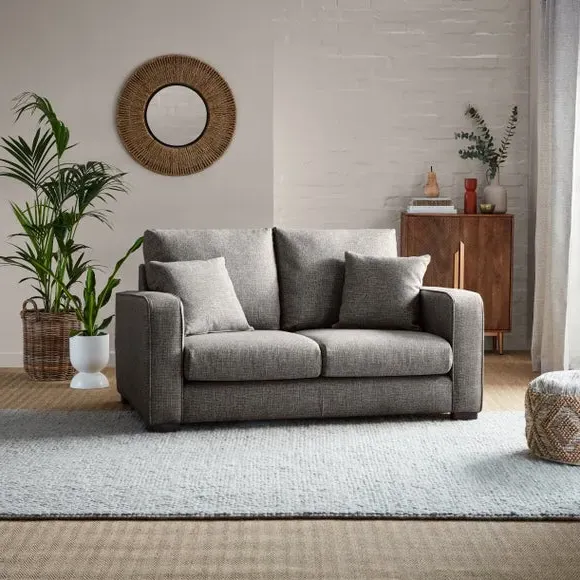 2-Seater Deep Sit Sofa - Grey, Multi Weave