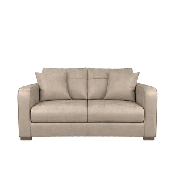 2-Seater Deep Sit Sofa - Mink, Faux Leather