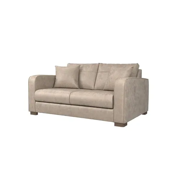 2-Seater Deep Sit Sofa - Mink, Faux Leather