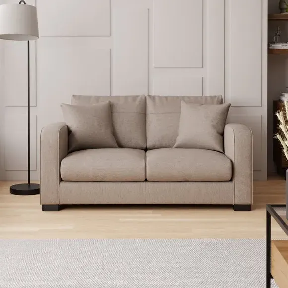2-Seater Deep Sit Sofa - Mink, Faux Leather image
