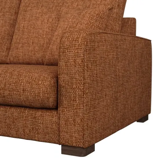 2-Seater Deep Sit Sofa - Rust, Chenille