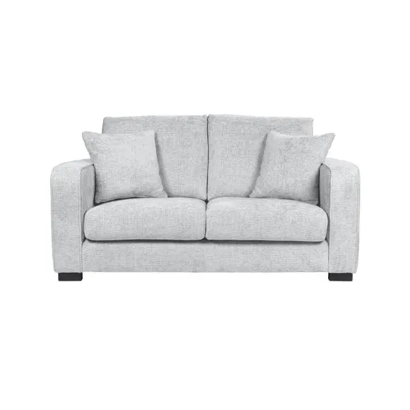 2-Seater Deep Sit Sofa - Silver, Chenille
