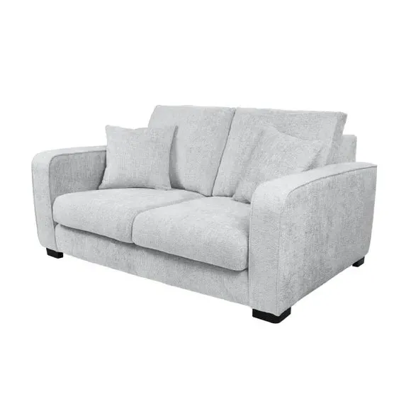 2-Seater Deep Sit Sofa - Silver, Chenille