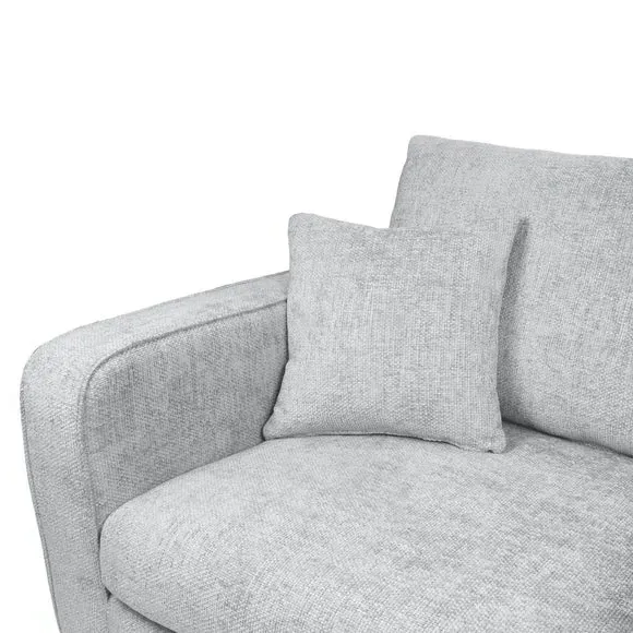 2-Seater Deep Sit Sofa - Silver, Chenille
