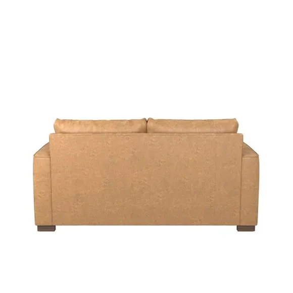 2-Seater Deep Sit Sofa - Tan, Faux Leather