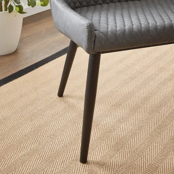 2-Seater Dining Bench - Grey, Faux Leather