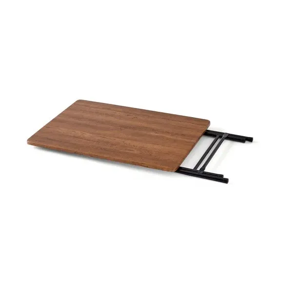 2-Seater Folding Square Table - Oak, Wood