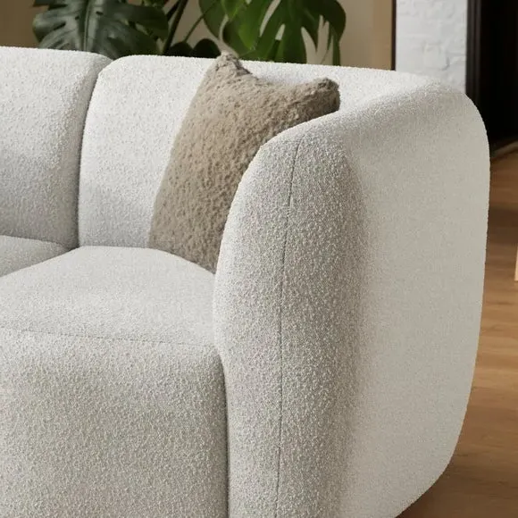 2-Seater Modular Sofa - Natural, Boucle