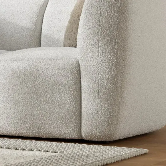 2-Seater Modular Sofa - Natural, Boucle