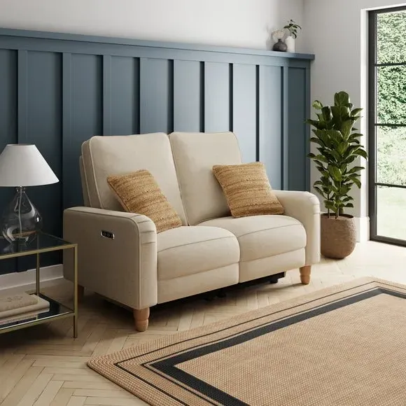 2-Seater Power Recliner Sofa - Natural, Fabric image