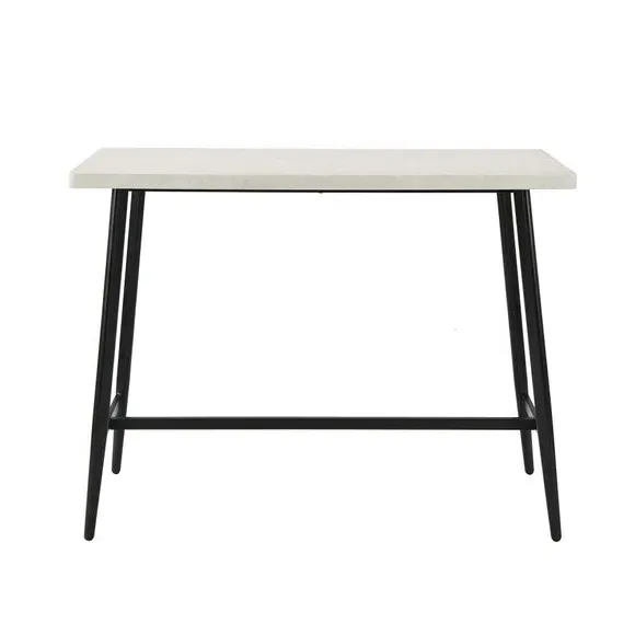 2-Seater Rectangular Bar Table - Grey, Metal