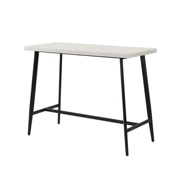2-Seater Rectangular Bar Table - Grey, Metal