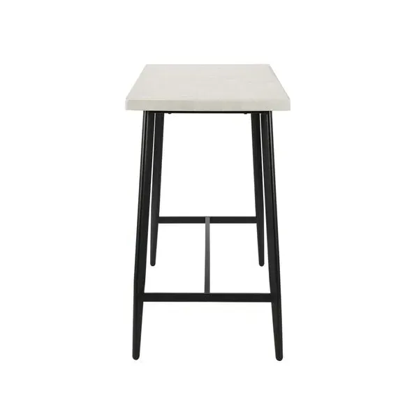 2-Seater Rectangular Bar Table - Grey, Metal
