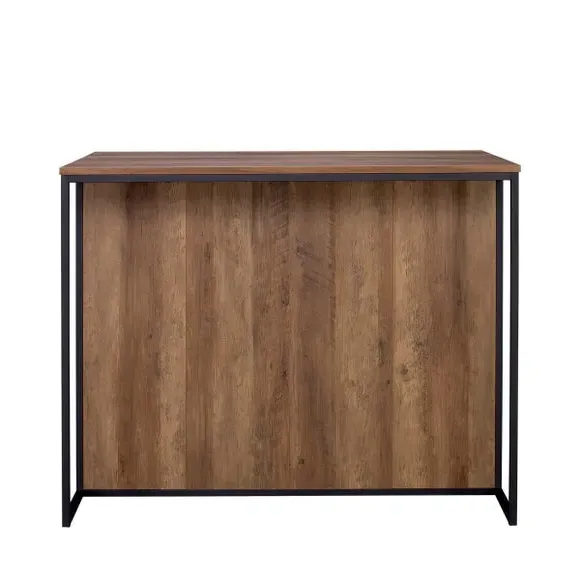 2-Seater Rectangular Bar Table - Pine, Metal