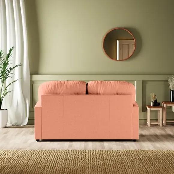 2-Seater Sofa Bed Convertible - Apricot, Velvet