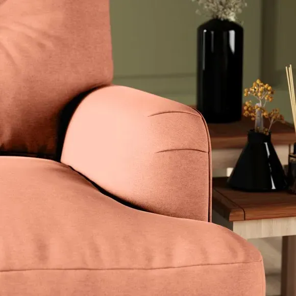 2-Seater Sofa Bed Convertible - Apricot, Velvet