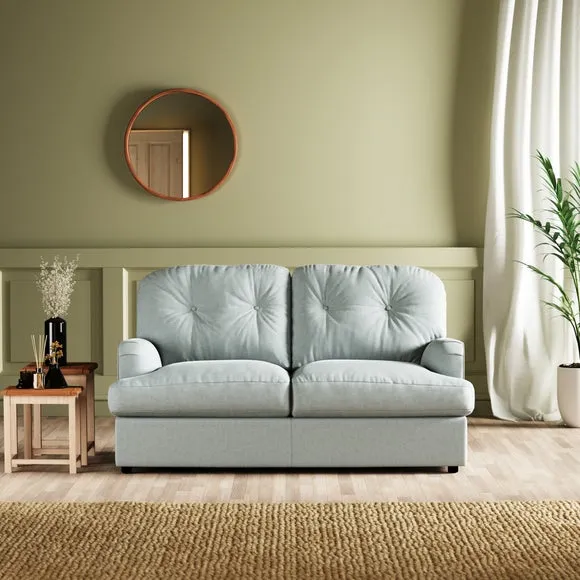 2-Seater Sofa Bed Convertible - Blue, Velvet