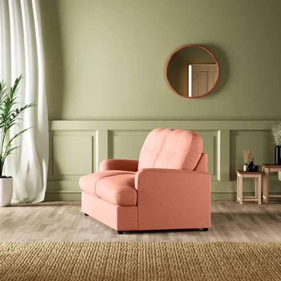 2-Seater Sofa Bed Convertible - Coral, Velvet