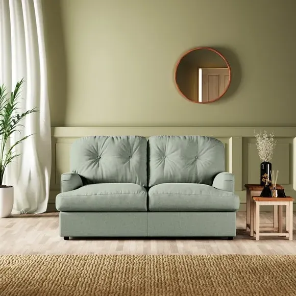 2-Seater Sofa Bed Convertible - Green, Velvet
