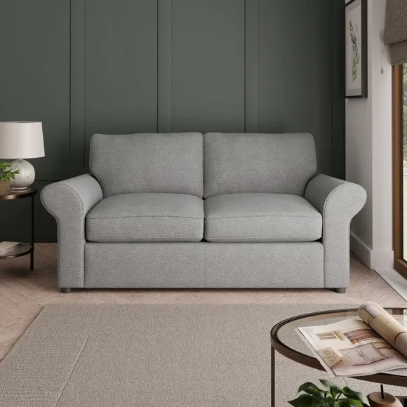 2-Seater Sofa Bed Convertible - Grey, Chenille