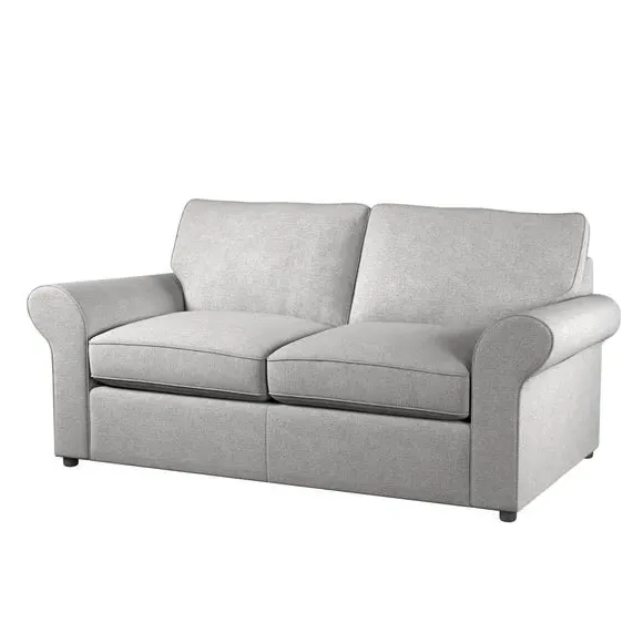 2-Seater Sofa Bed Convertible - Grey, Chenille