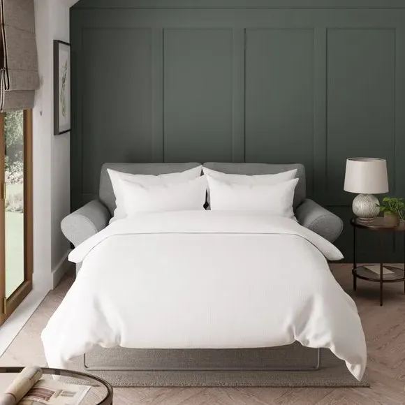 2-Seater Sofa Bed Convertible - Grey, Chenille image