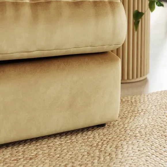 2-Seater Sofa Bed Convertible - Honey, Velvet
