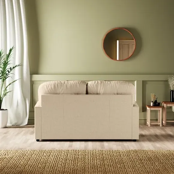 2-Seater Sofa Bed Convertible - Sand, Velvet