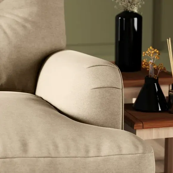 2-Seater Sofa Bed Convertible - Sand, Velvet