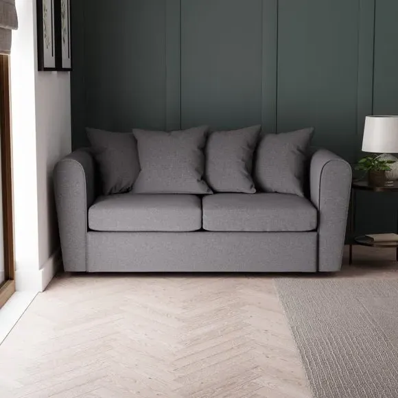 2-Seater Sofa Bed with Curved Arms - Grey