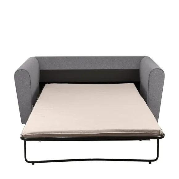 2-Seater Sofa Bed with Curved Arms - Grey