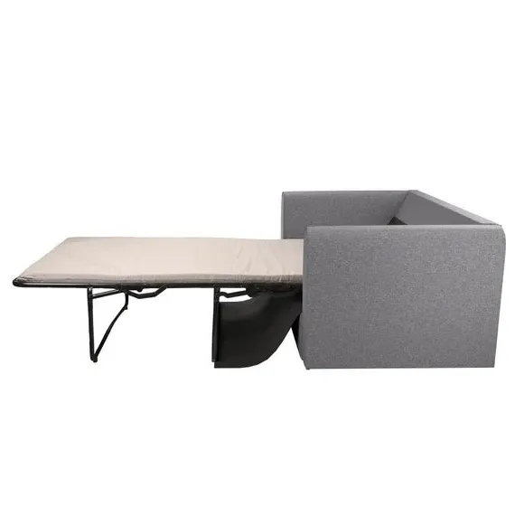 2-Seater Sofa Bed with Curved Arms - Grey