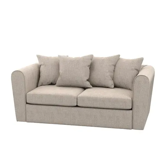 2-Seater Sofa Bed with Curved Arms - Natural