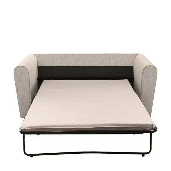2-Seater Sofa Bed with Curved Arms - Natural
