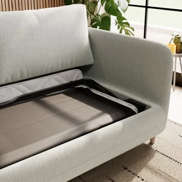 2-Seater Sofa Bed with Pull-Out - Natural