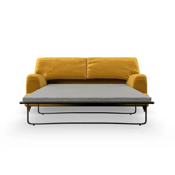 2-Seater Sofa Bed with Storage - Amber, Velvet