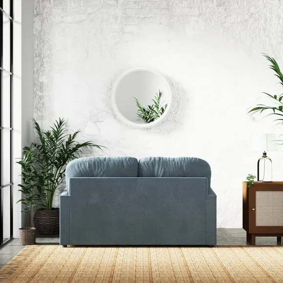 2-Seater Sofa Bed with Storage - Aqua, Chenille