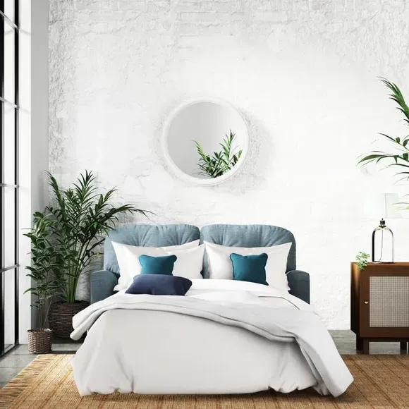 2-Seater Sofa Bed with Storage - Aqua, Chenille image