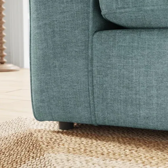 2-Seater Sofa Bed with Storage - Aqua, Chenille