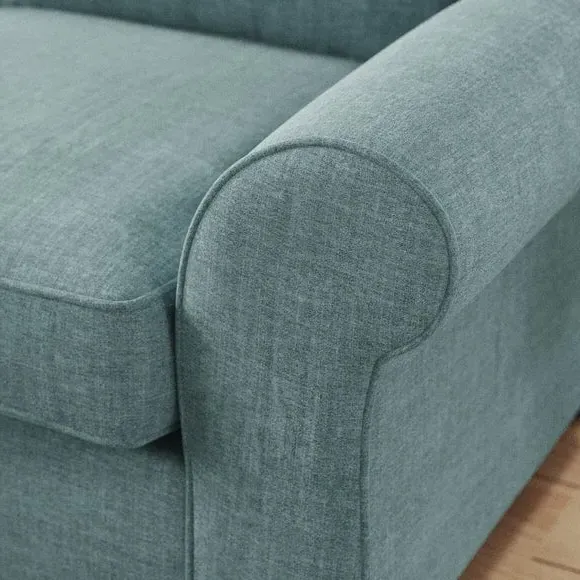 2-Seater Sofa Bed with Storage - Aqua, Chenille