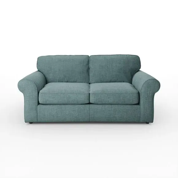 2-Seater Sofa Bed with Storage - Aqua, Chenille