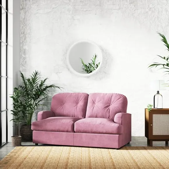 2-Seater Sofa Bed with Storage - Berry, Chenille