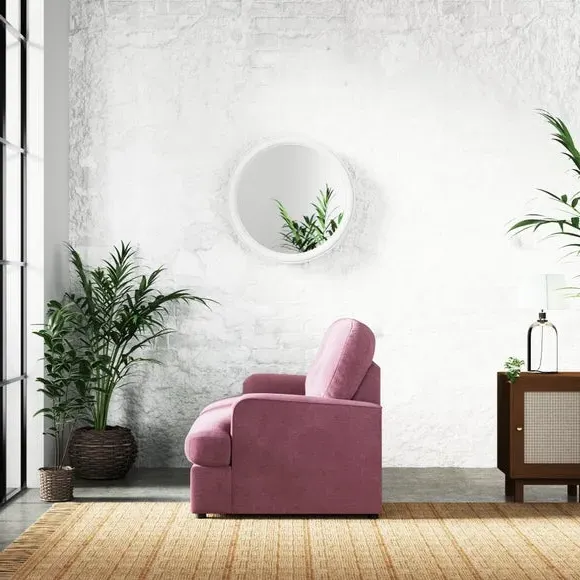 2-Seater Sofa Bed with Storage - Berry, Chenille
