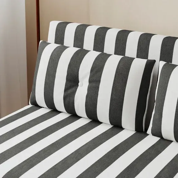2-Seater Sofa Bed with Storage - Black, Fabric