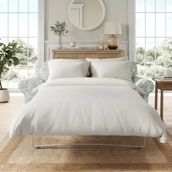 2-Seater Sofa Bed with Storage - Blue, Fabric image