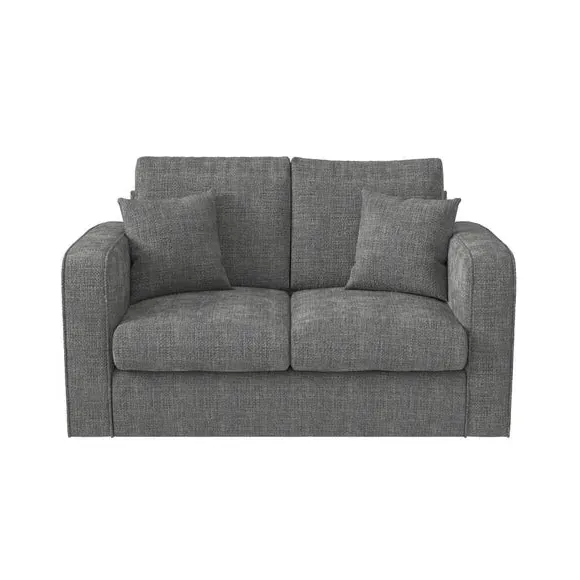 2-Seater Sofa Bed with Storage - Charcoal, Chenille