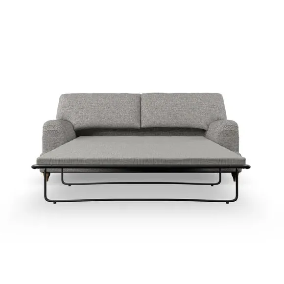 2-Seater Sofa Bed with Storage - Charcoal, Fabric