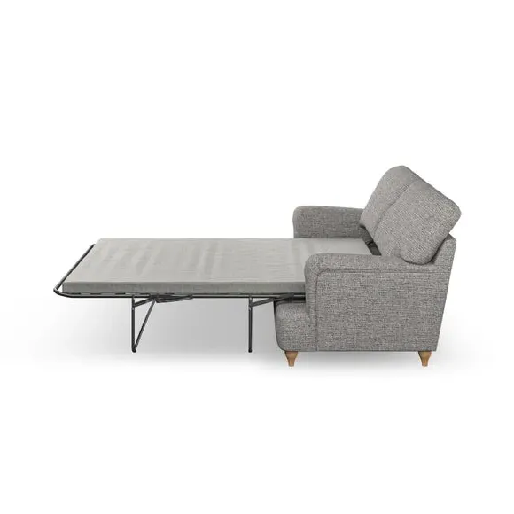 2-Seater Sofa Bed with Storage - Charcoal, Fabric